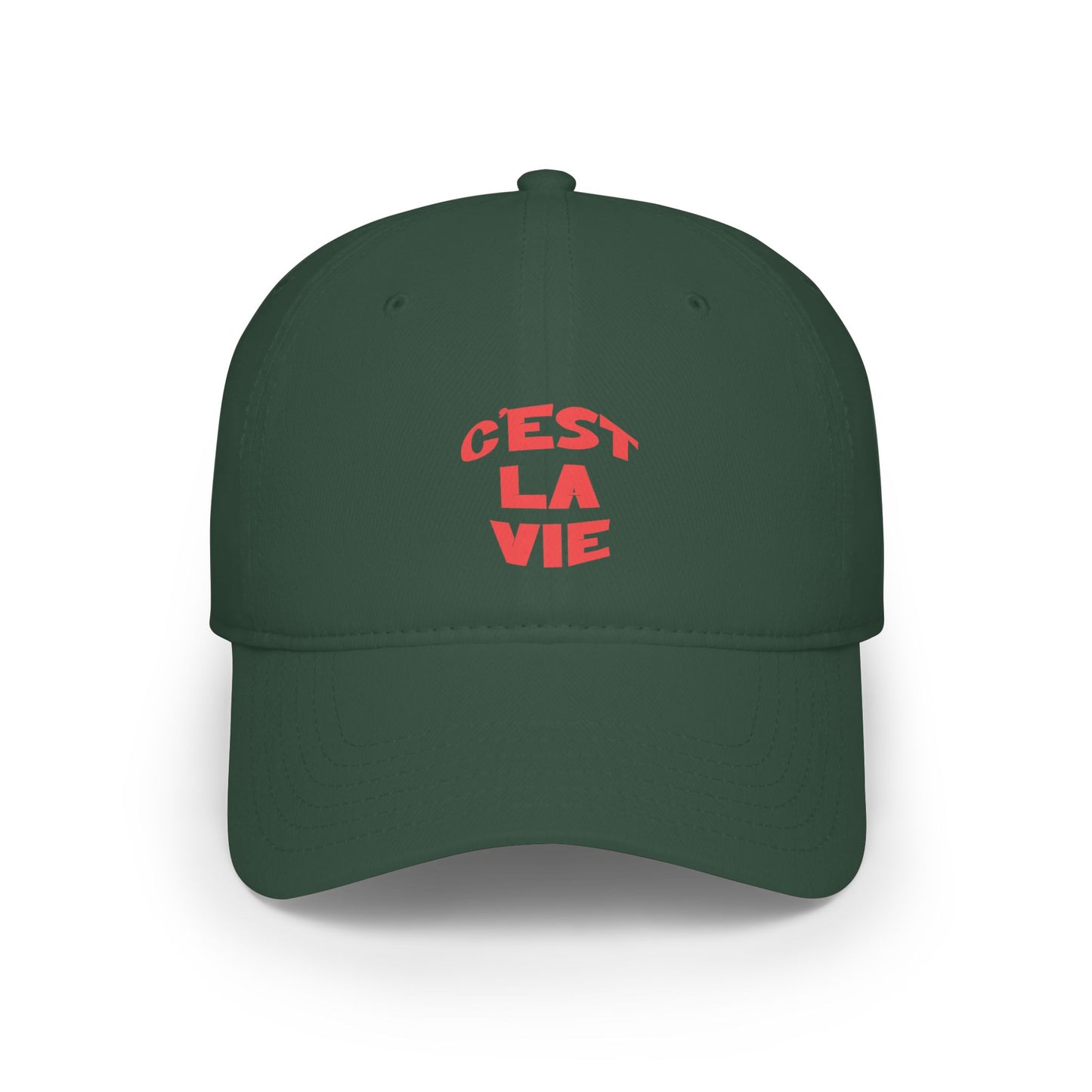 Green cap with a dog illustration on a white background
