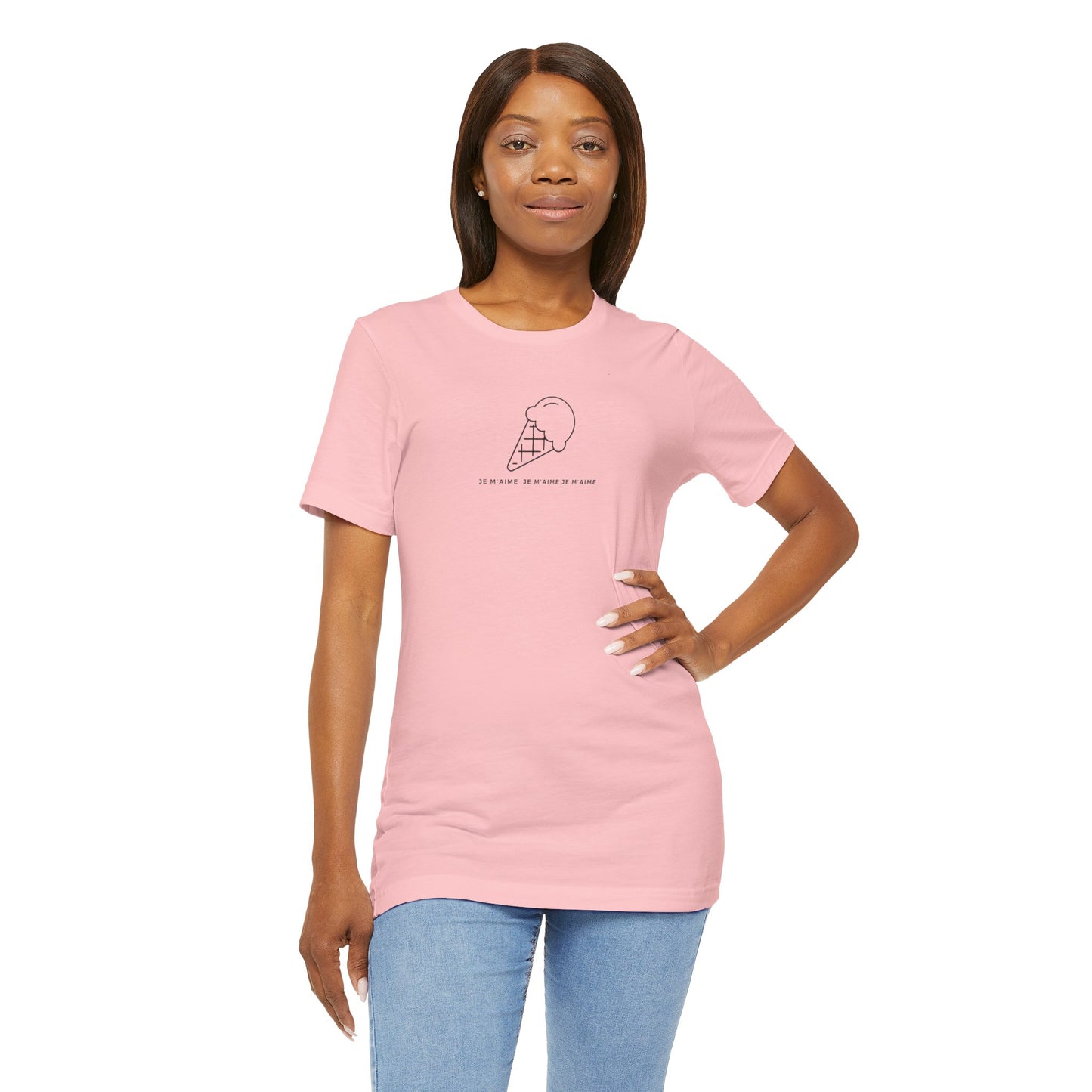 Self-Love Message Unisex Tee, "Je m'aime" I Love Myself Enough to Treat Myself