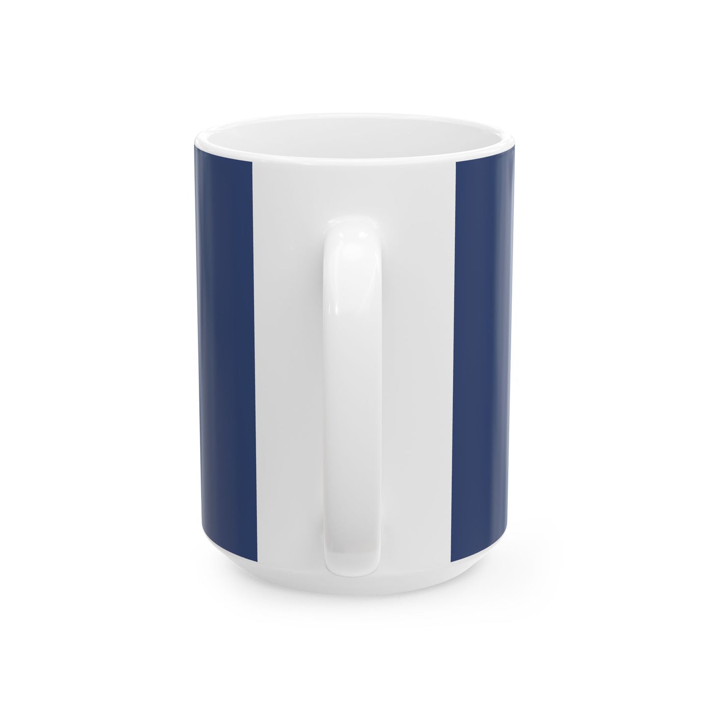 Deja Vu - "Living in the Illusion" Ceramic Mug, Royal Blue