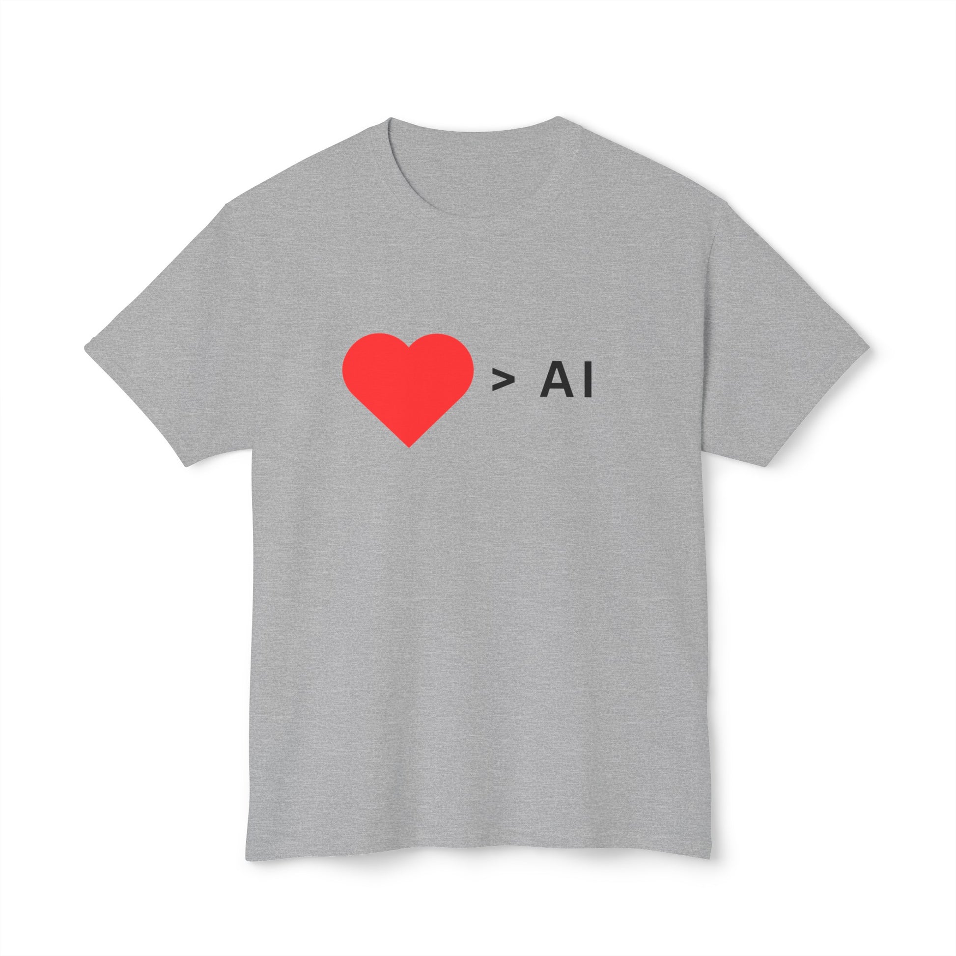 More Heart, Less AI Tshirt - grey