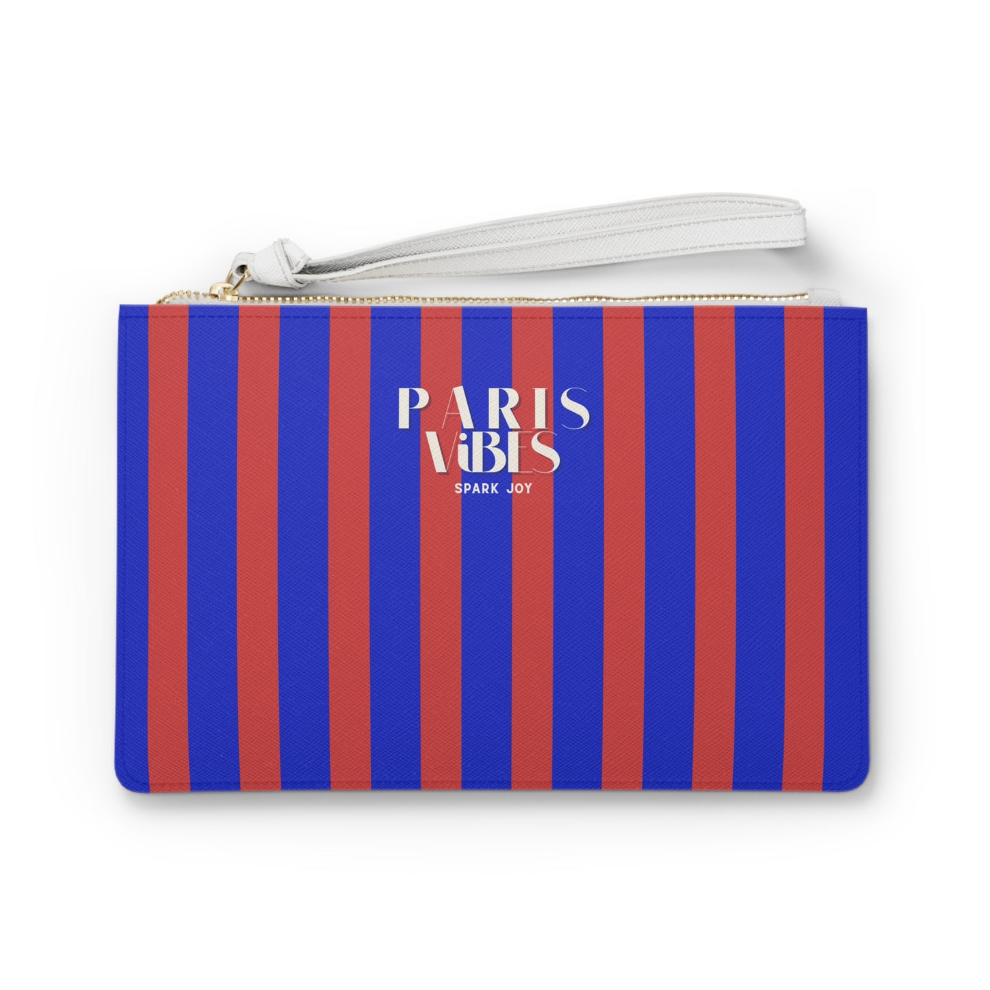 PARIS VIBES Blue Stripe Clutch Bag, Fashion Accessory