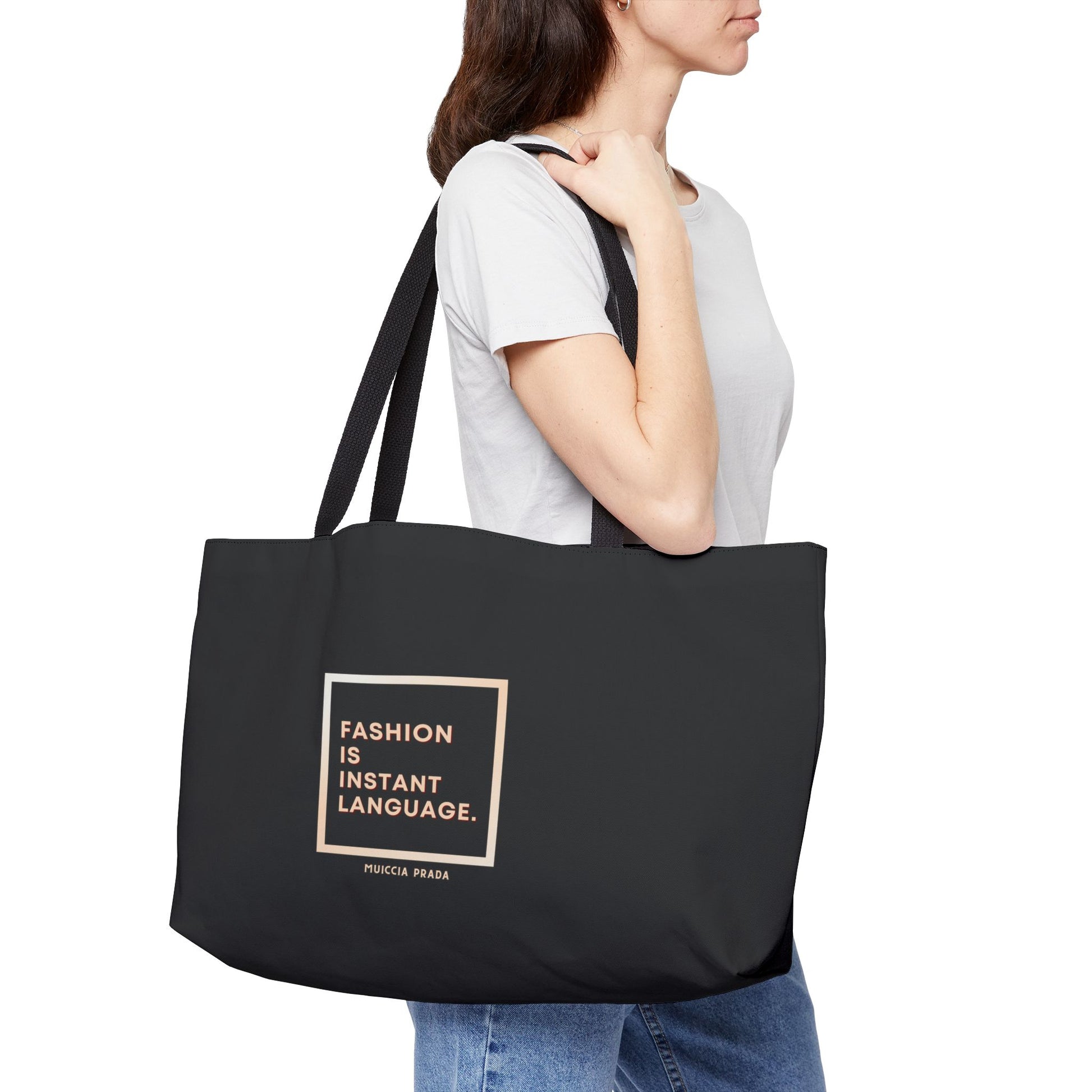 Fashionista Black Oversized Daily Tote