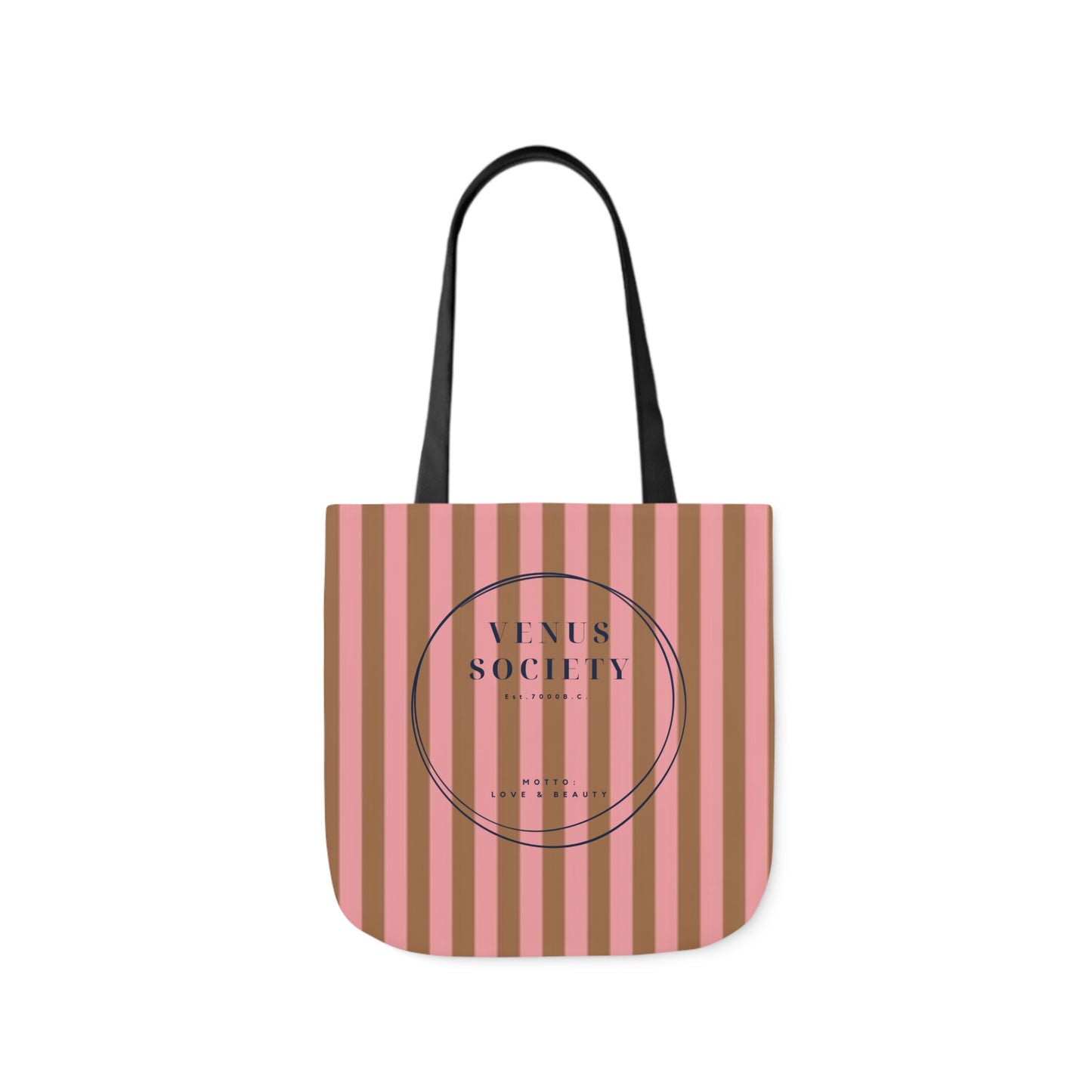 Preppy Stripped Canvas Tote - Venus Society