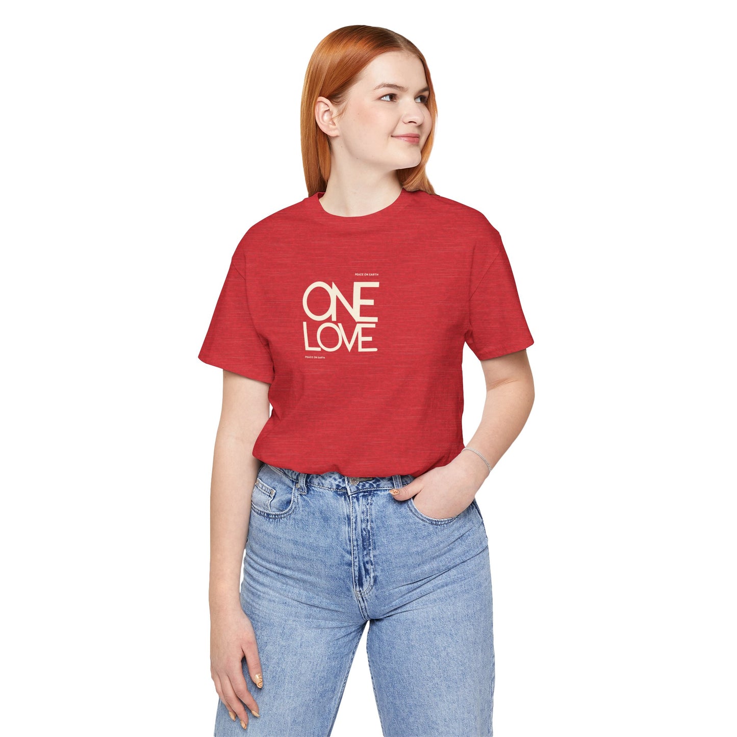 One Love Tee, PEACE ON EARTH  Holiday Shirt