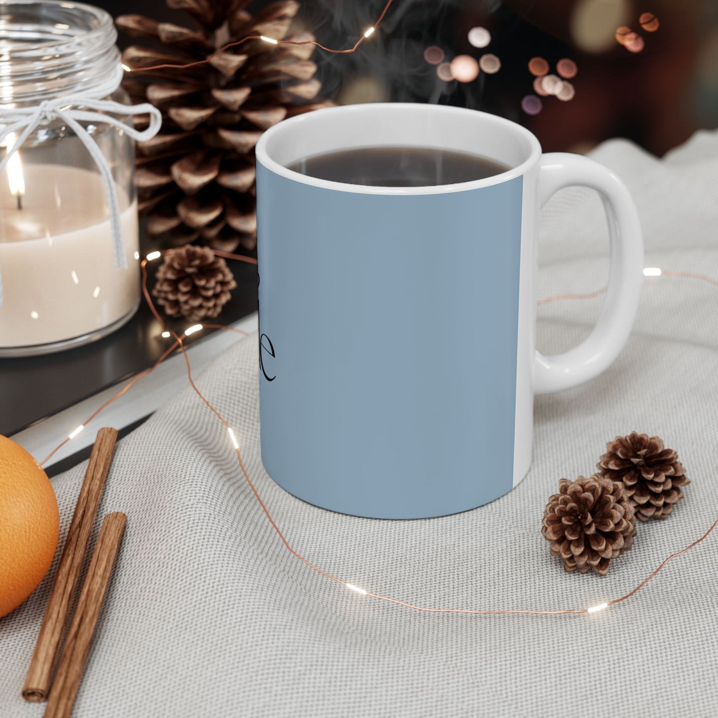 Elegant China Blue Bridal Mug, Wedding Favors