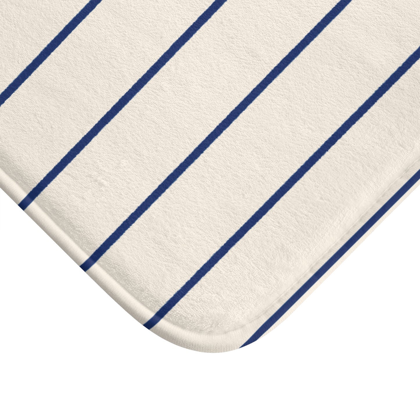 Le Bain Striped Bath Mat — French-Inspired Blue Stripe Bathroom Rug