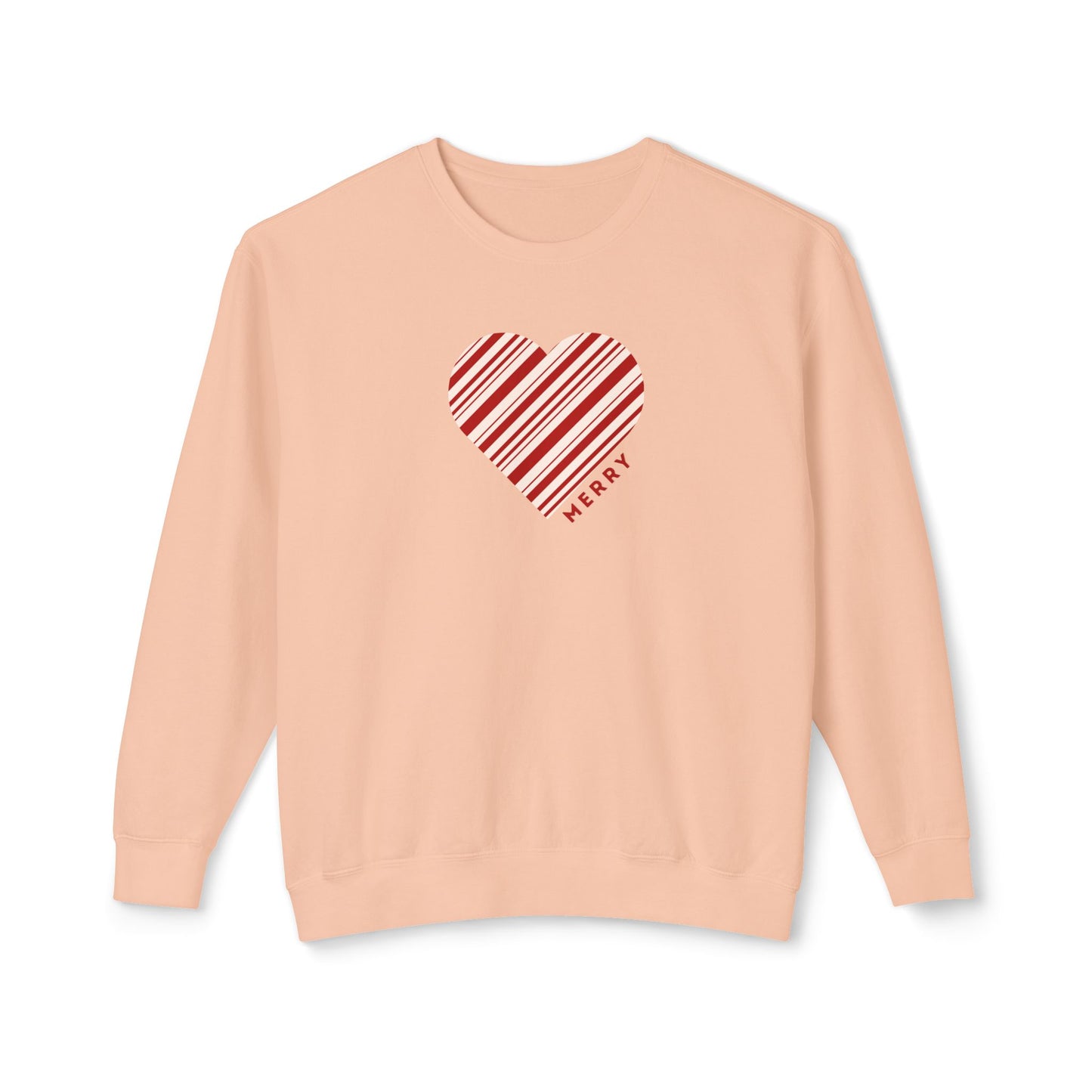 Peppermint Twist Heart Christmas Sweater