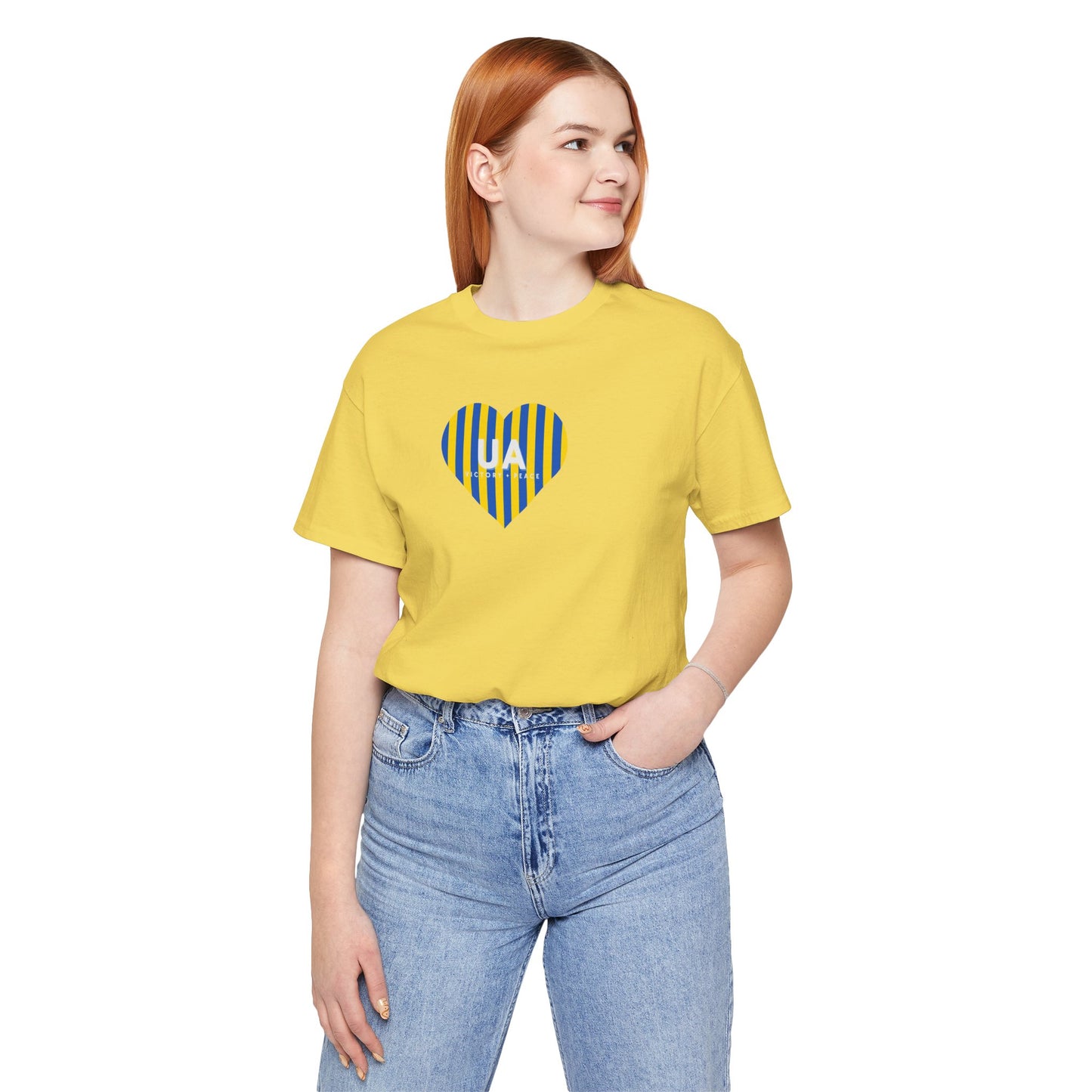 Ukraine Heart Support Tee - Slava Ukraini