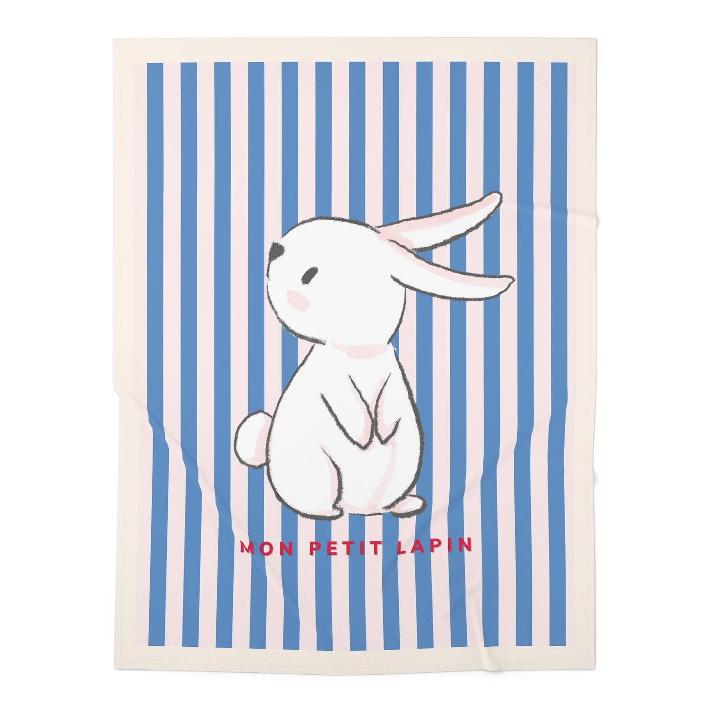 Cute Bunny "Mon Petit Lapin" Baby Blanket