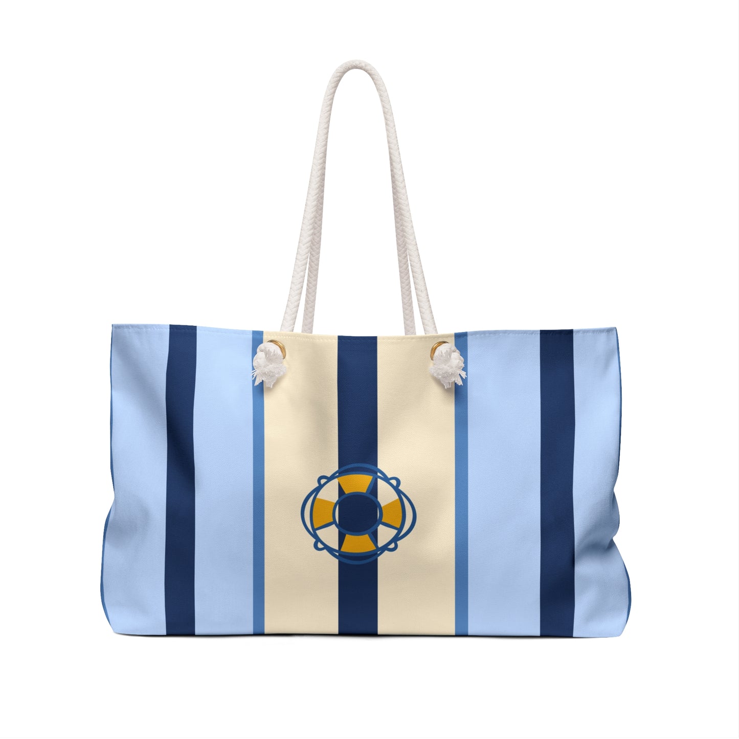 á la Piscine Oversized Blue Stripped Tote