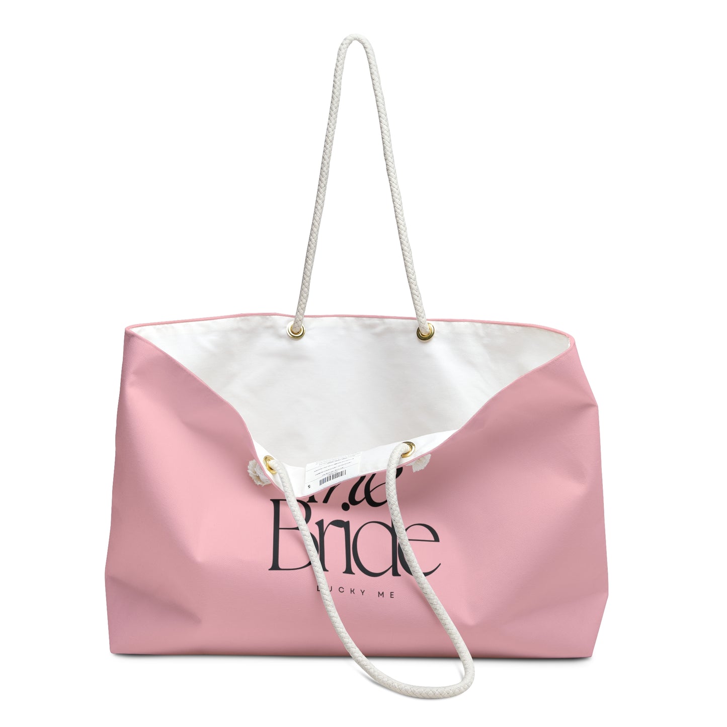 Personalized Bridal Oversized Tote, Ballerina Pink