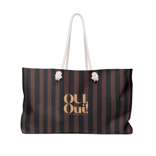 Oui, Oui Desire Rules Black Oversized Tote Bag