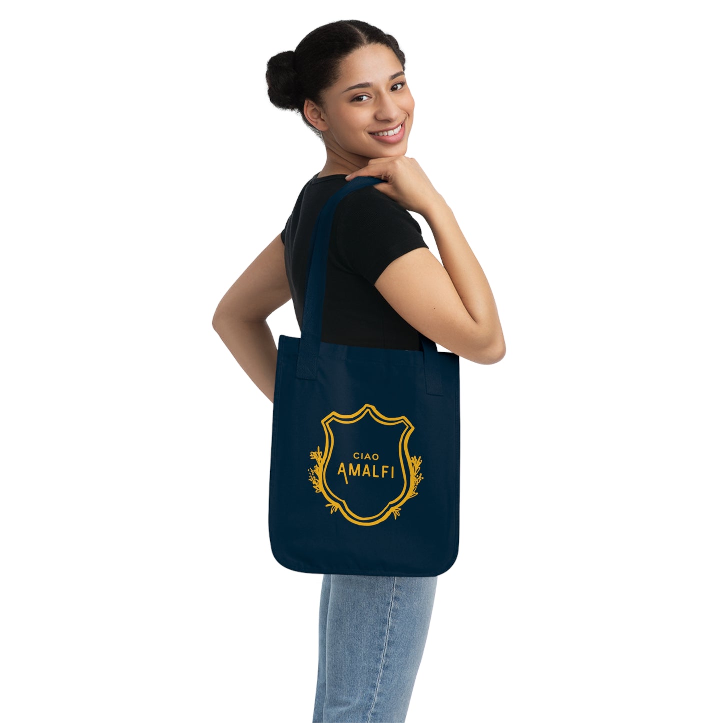 Amalfi Coast Canvas Tote - "Ciao Amalfi" Organic Market Bag
