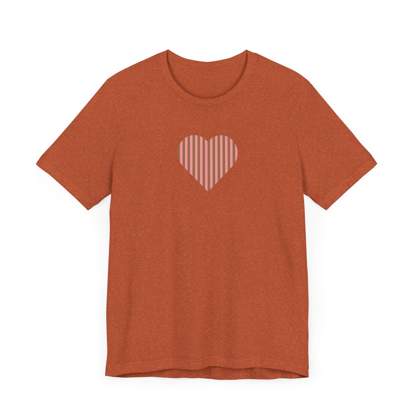 Pink/Brown Heart Ladies Tee | Preppy Basics