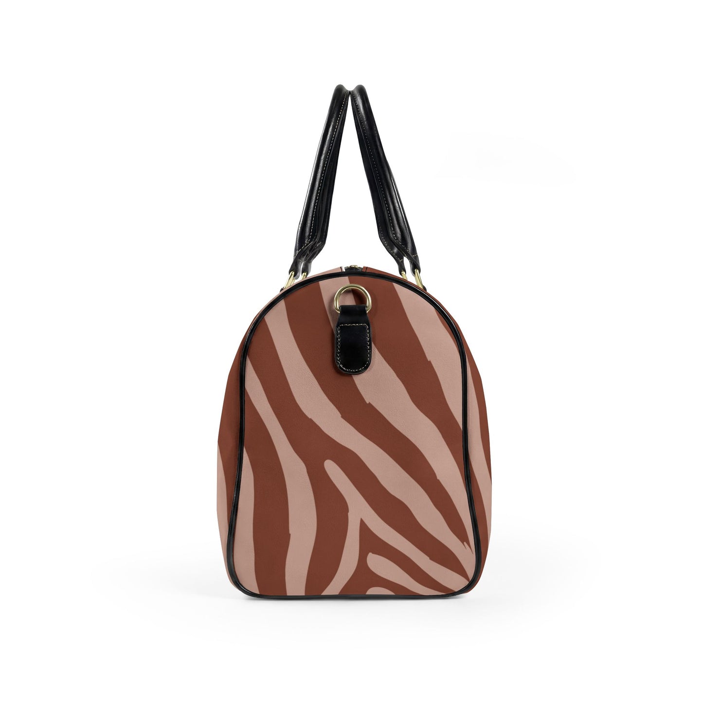 Vegan Pony-Hair Faux Leather Travel Duffle, MAUVE — Stylish Vegan Leather Weekender
