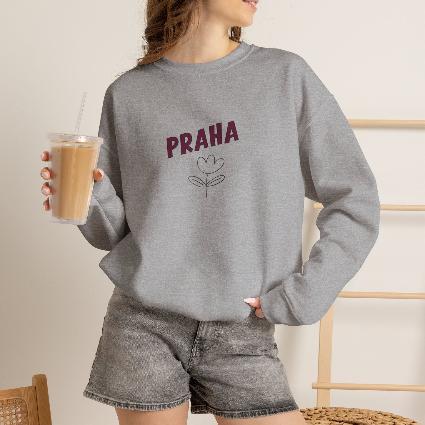 PRAHA Floral Crewneck Sweatshirt - Global Nomad Edition