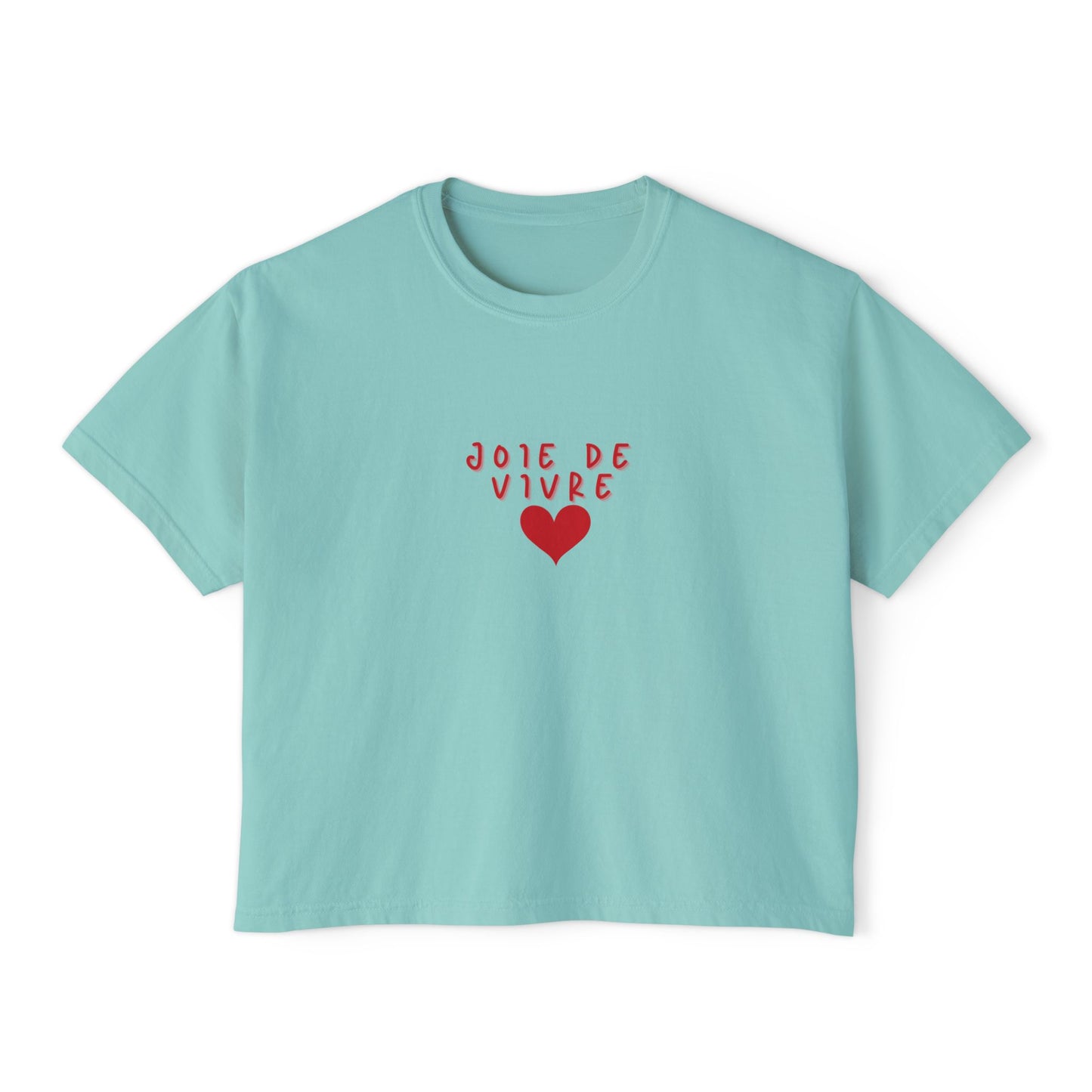 Joie de Vivre Women's Boxy Tee, French Casual Tee