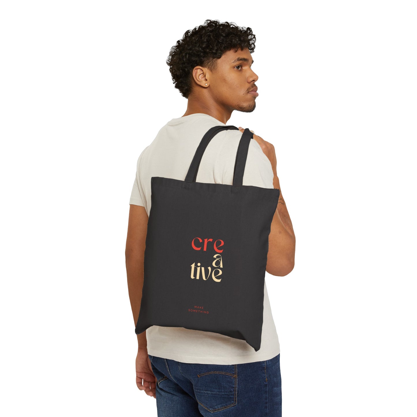 Inspirational Black Tote Bag, Creative