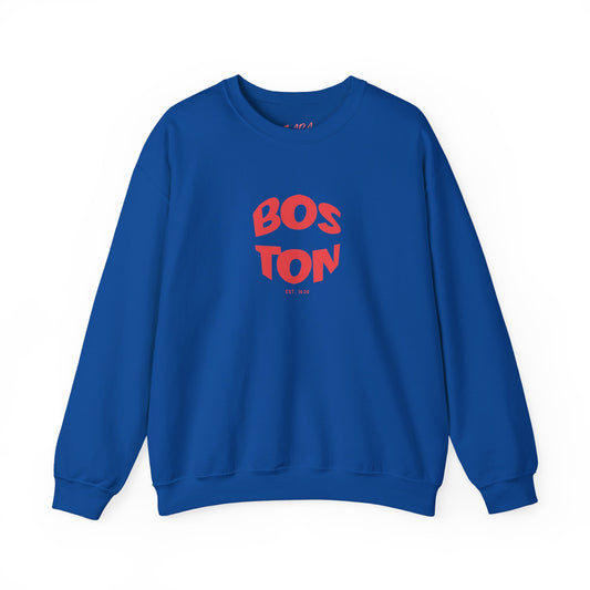 Boston Crewneck Sweatshirt, Royal Blue 