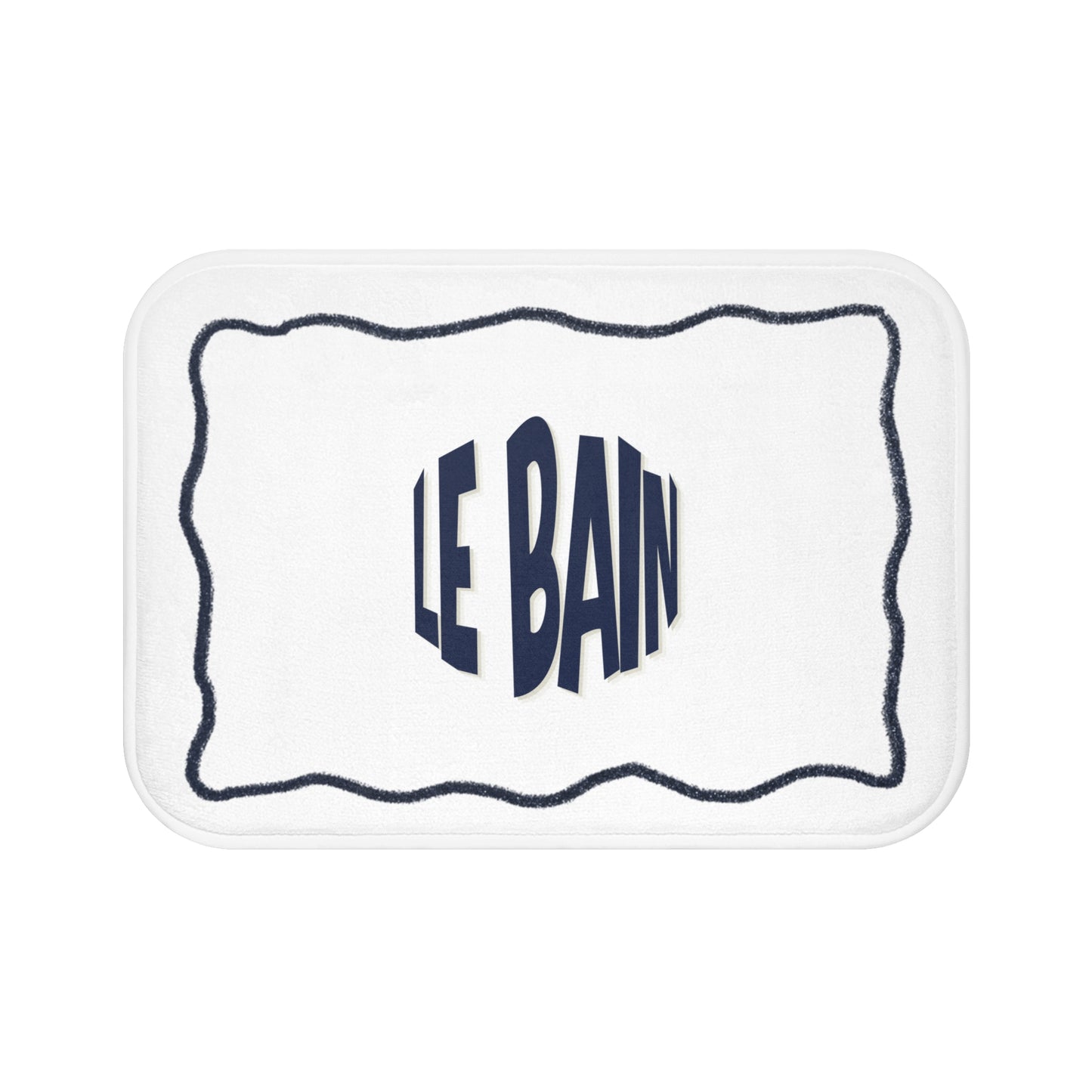 Rectangular white tray with 'LE BAIN' text on a white background