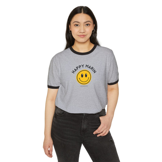 Happy Marin California Bliss Ringer T-Shirt, Unisex