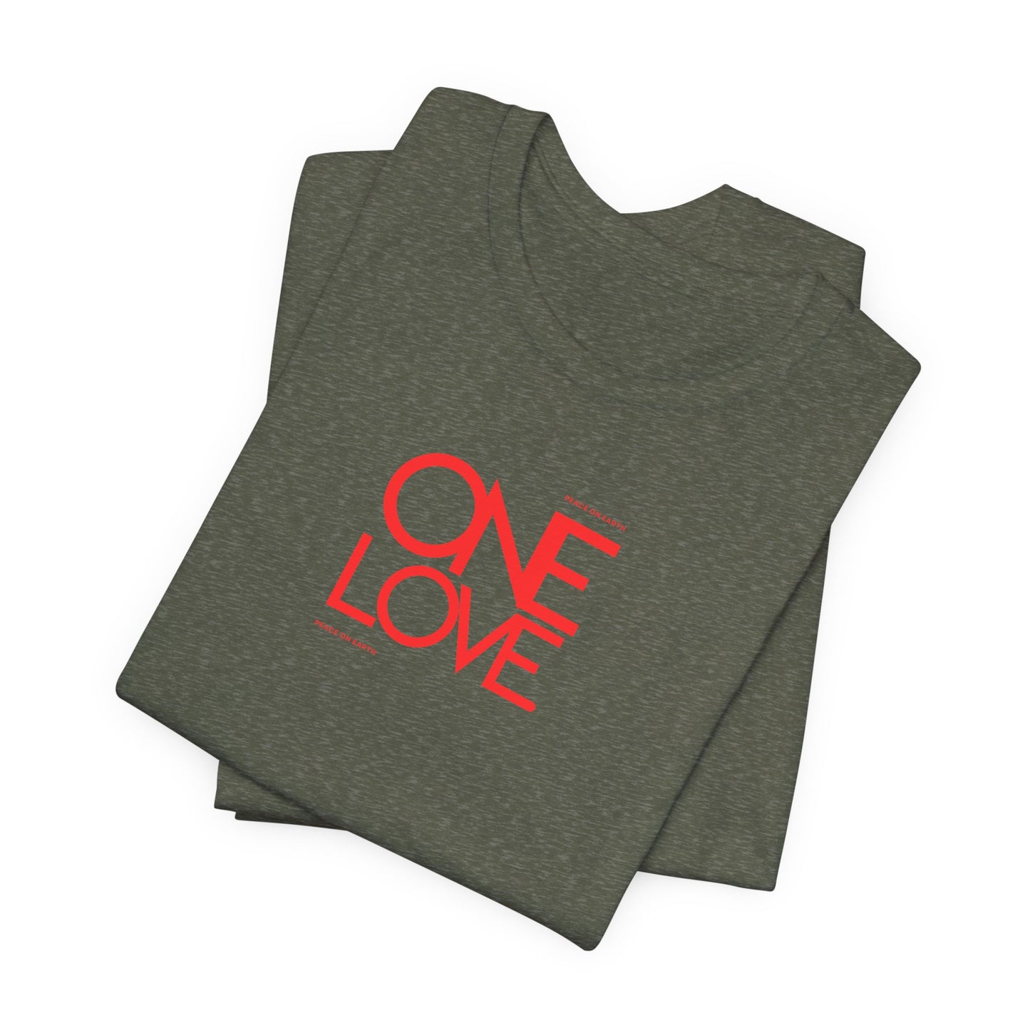 One Love Tee, PEACE ON EARTH  Holiday Shirt