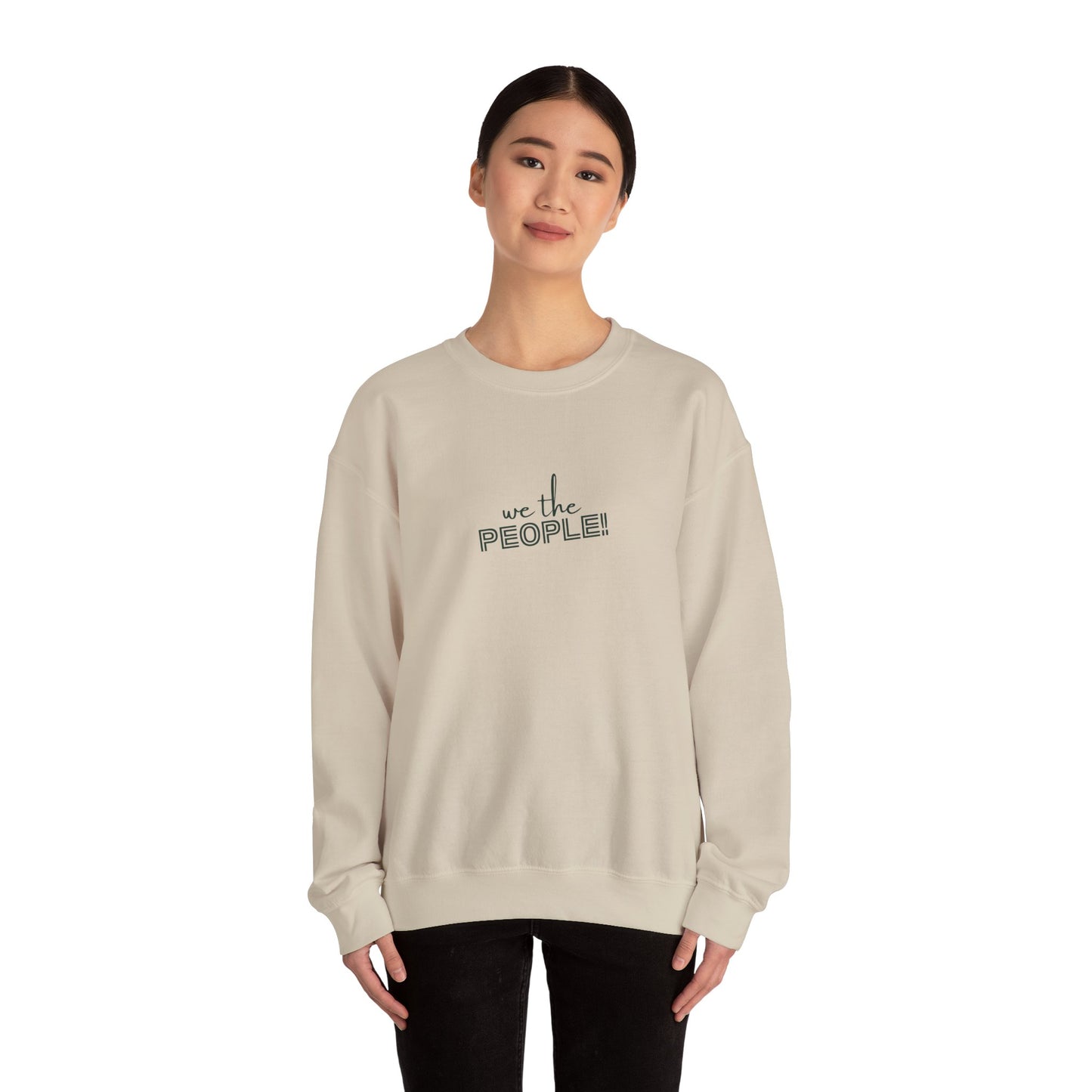 We the PEOPLE crewneck sweatshirt, SAND