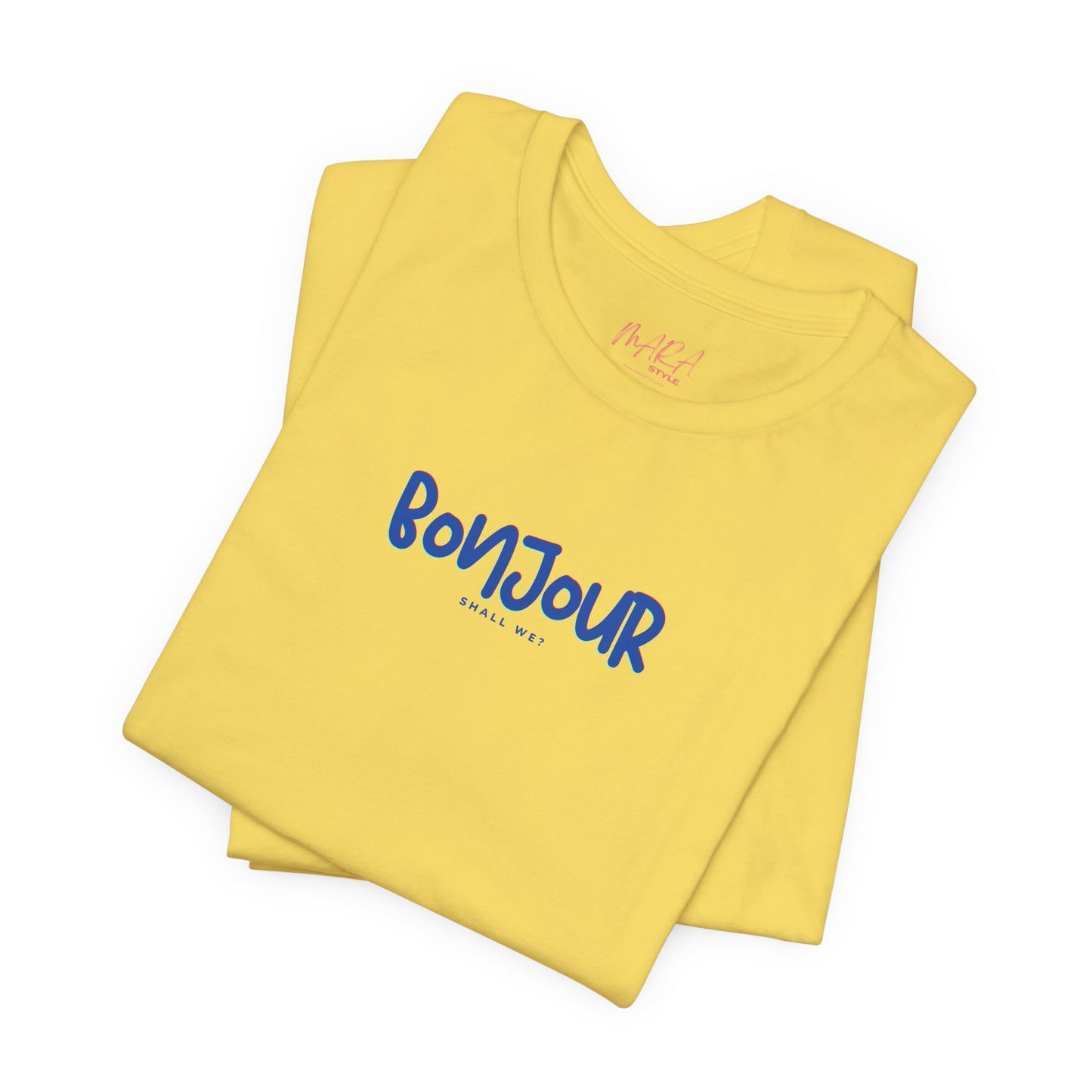 Bonjour Playful Hello Unisex Tee, French Preppy