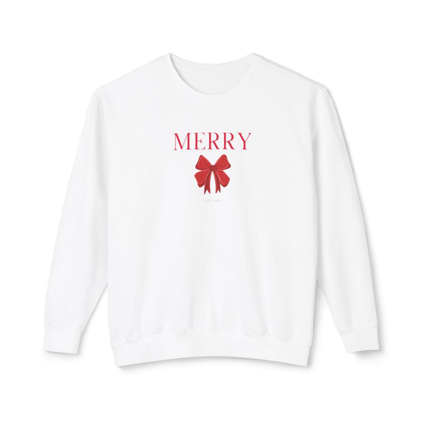 Merry Christmas Bow Ladies Sweatshirt, Luxe