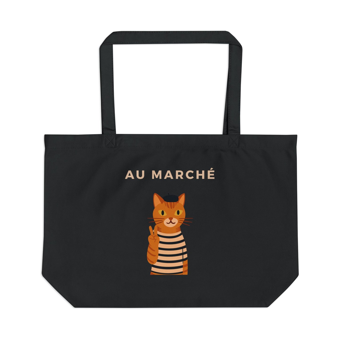 Large Eco Tote — Au Marché Cat Market Tote