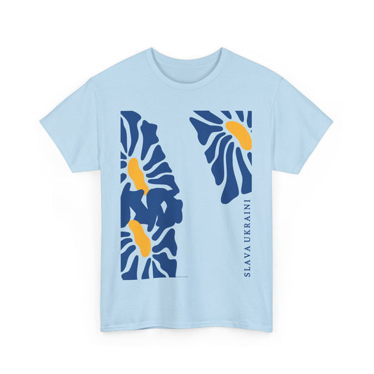 Slava Ukraini Sunflower Shirt - Light Blue