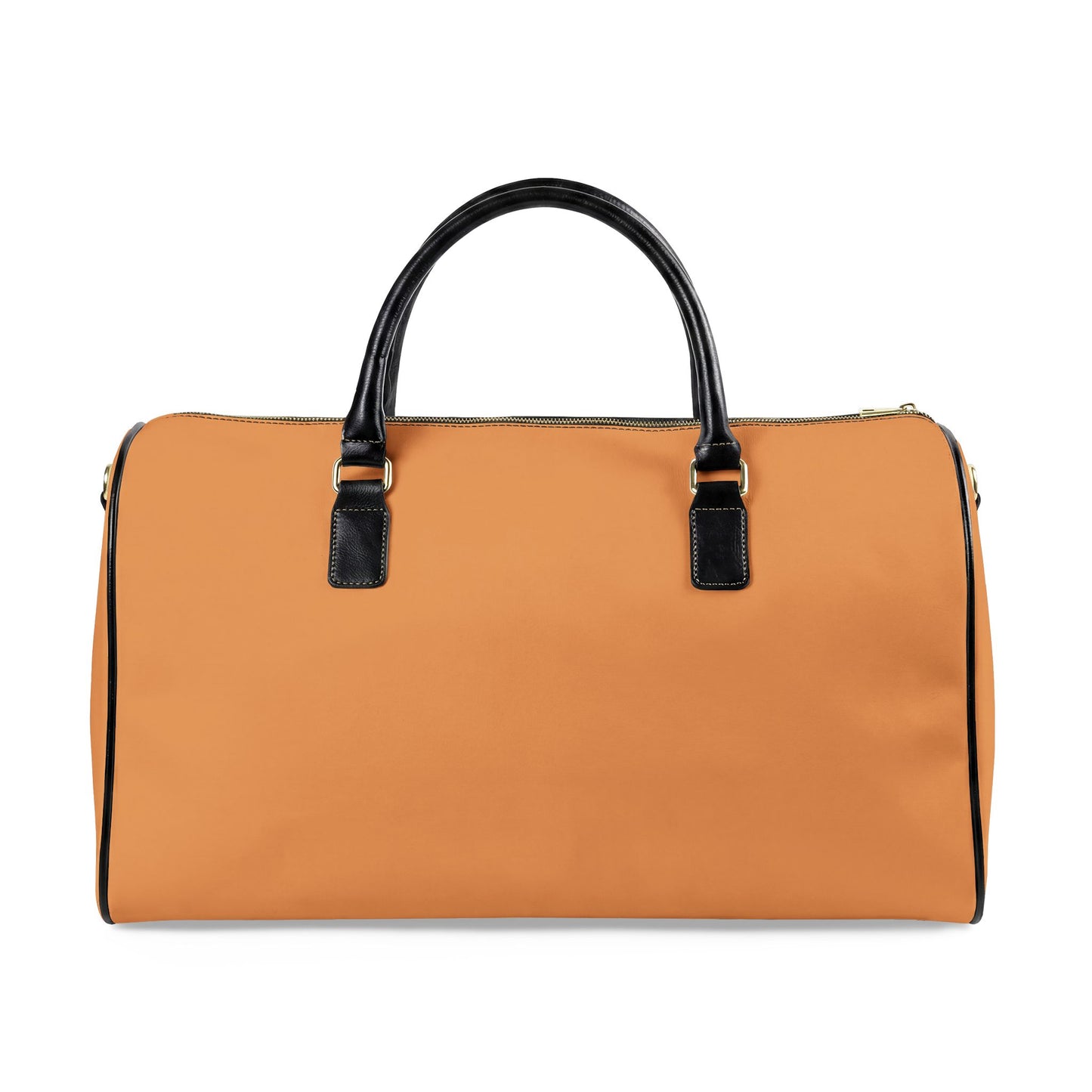 Chic Vegan Leather Travel Duffle, Tan