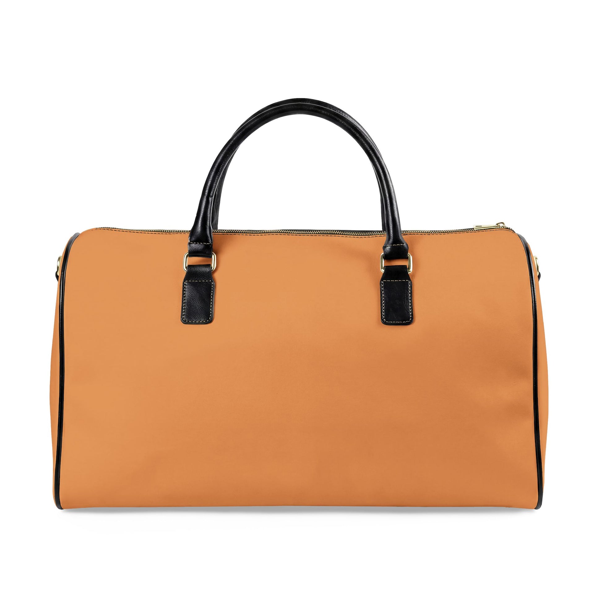 Chic Vegan Leather Travel Duffle, Tan