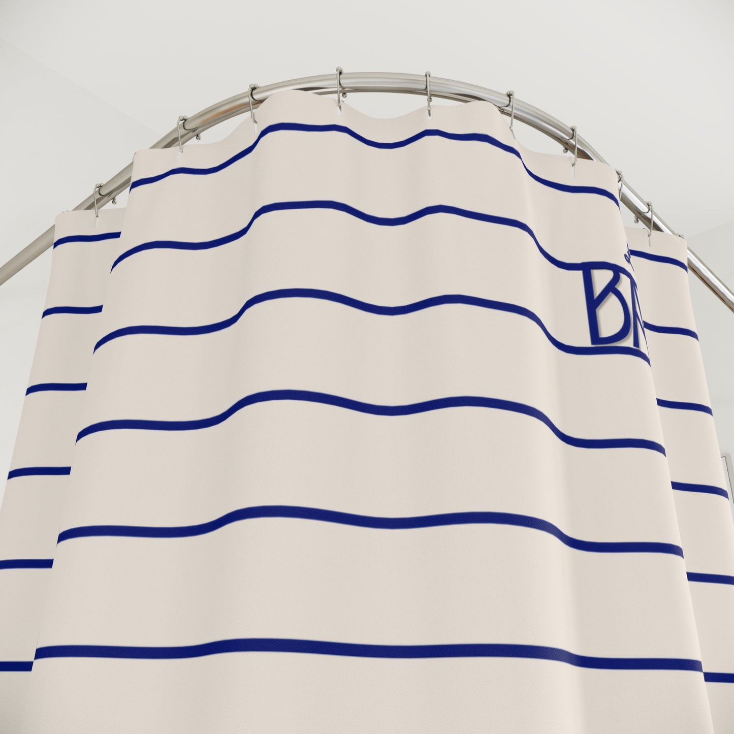 Rubber Duck Striped Shower Curtain — 'Le Bain' Kid's Bathroom Decor