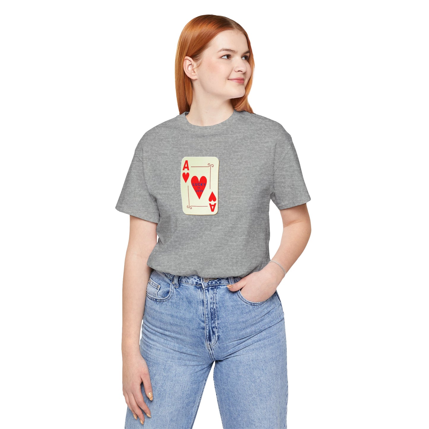 Lucky in Love Ladies Tee, Ace of Hearts