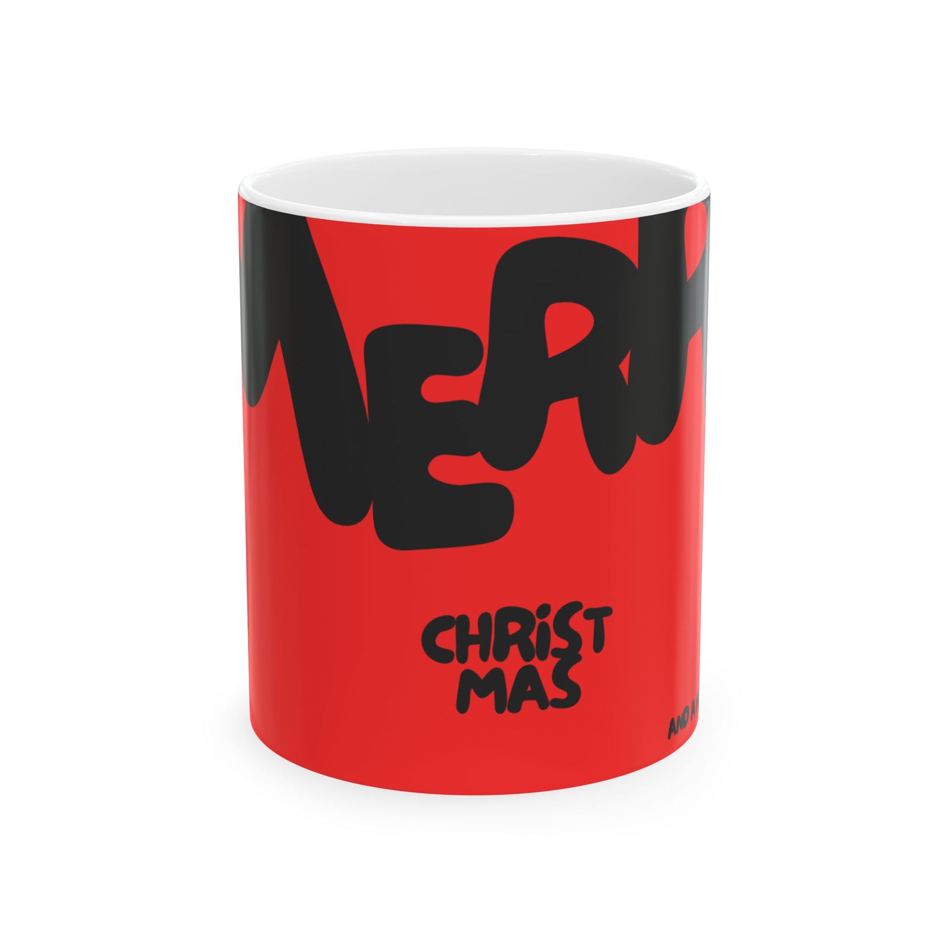 Cool Christmas Ceramic Mug, RED 