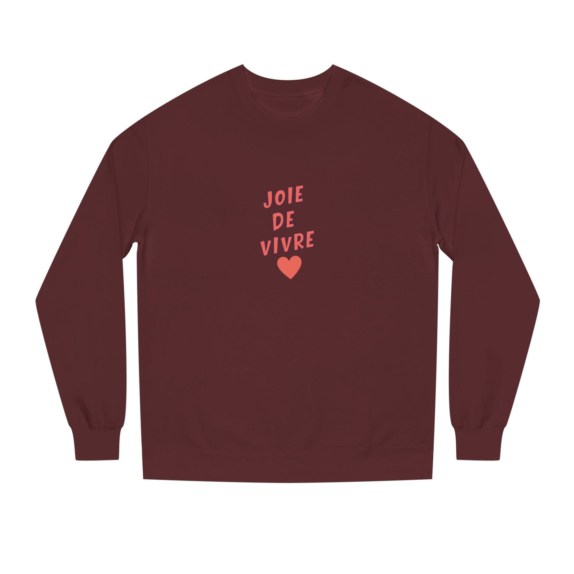 Joie de Vivre Ladies Sweatshirt , Maroon