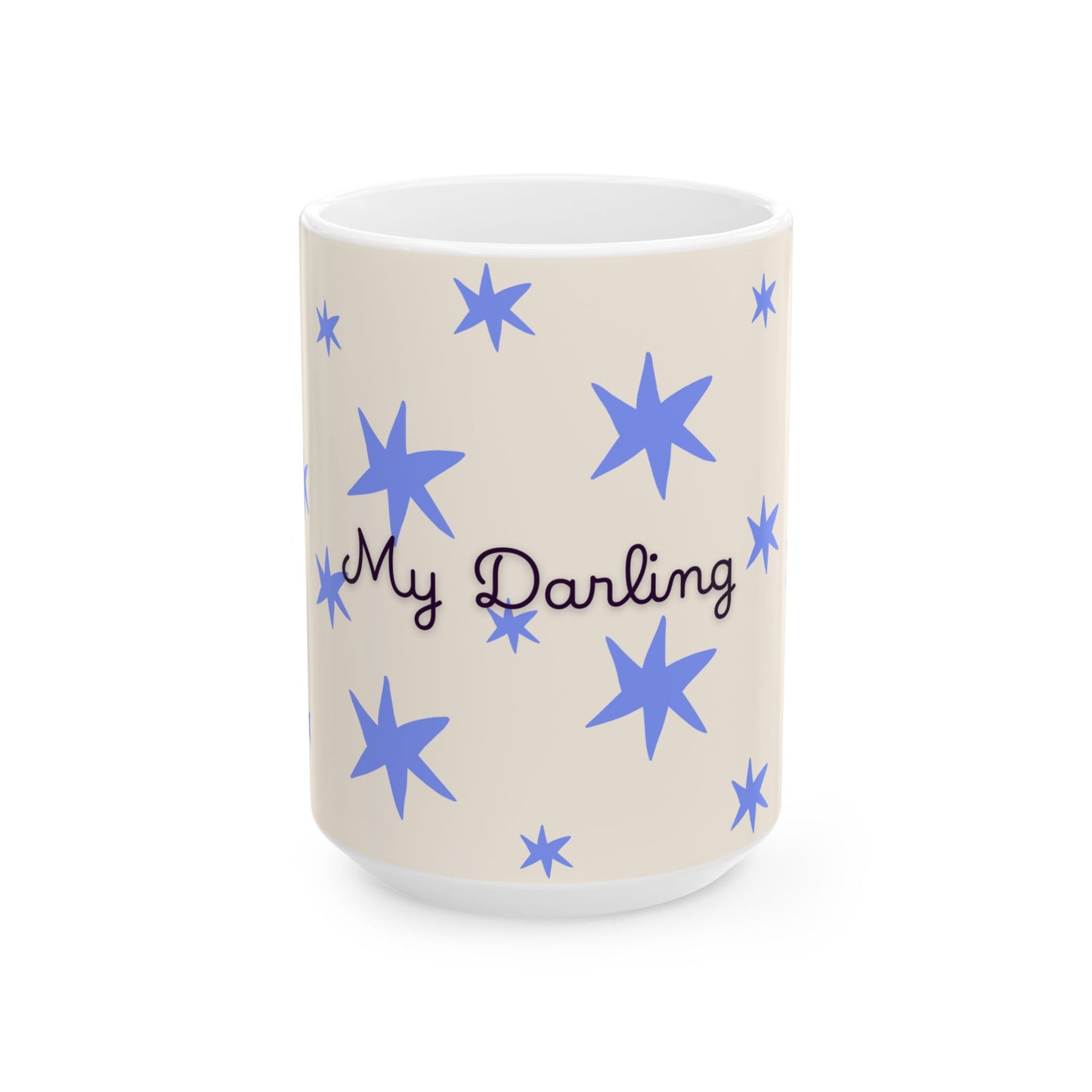 My Darling Ceramic Mug, Periwinkle — Romantic Coffee Cup (11oz/15oz)