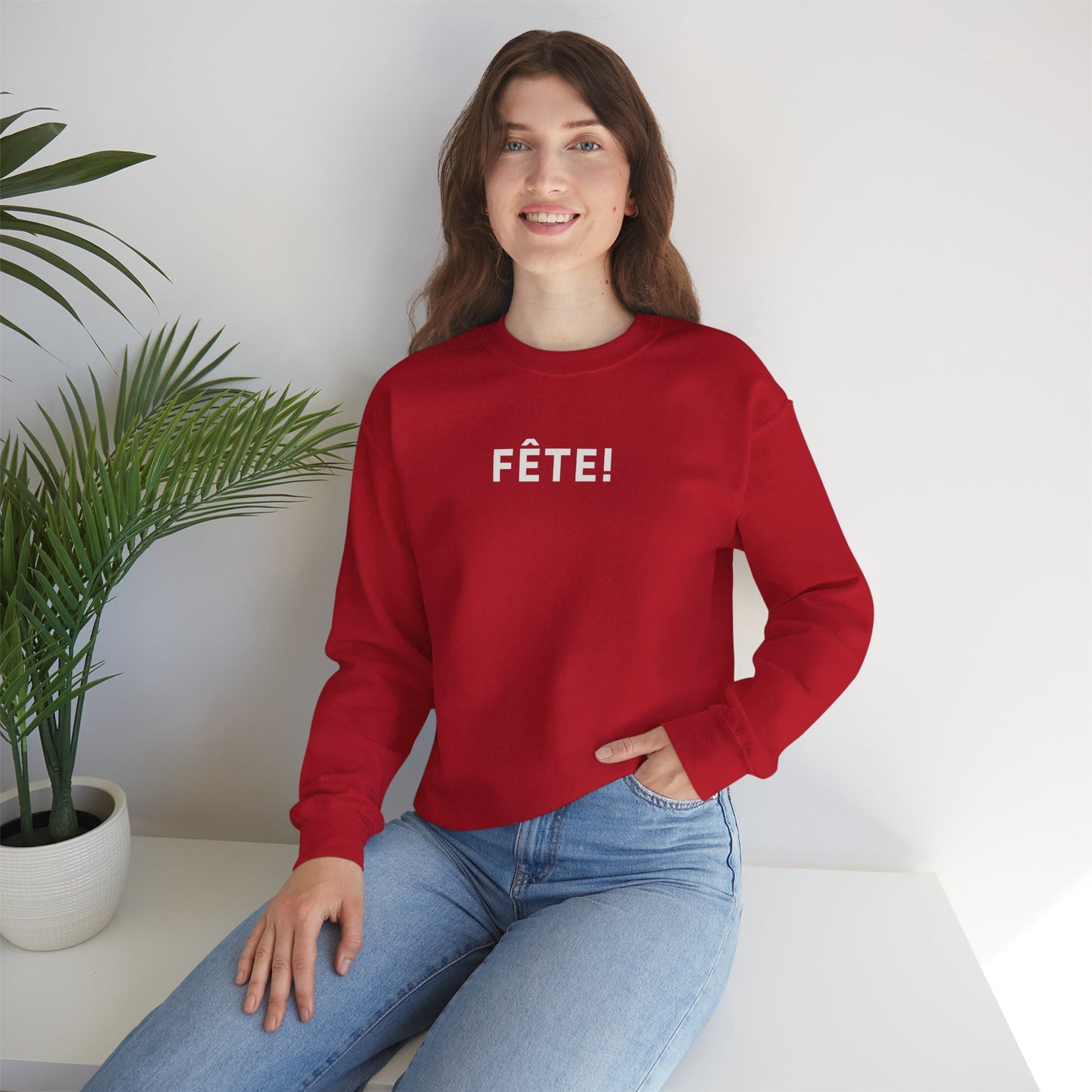 Preppy FÊTE Sweatshirt - Cozy Holiday Party Attire