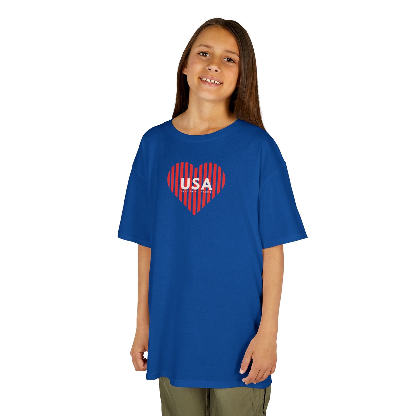 Kids Tee - USA Land of Big Hearts