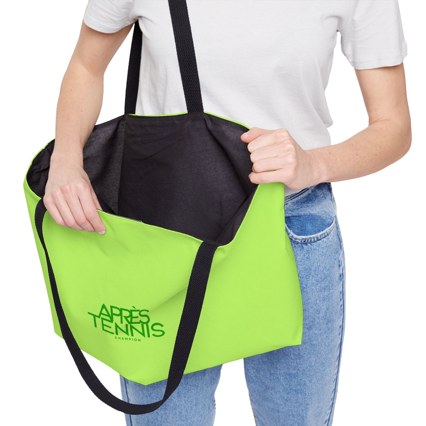 Aprés Tennis Oversized Tote Bag, Tennis Green