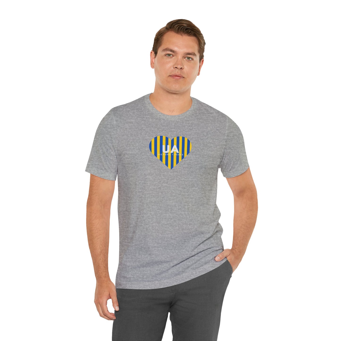 Ukraine Heart Support Tee - Slava Ukraini