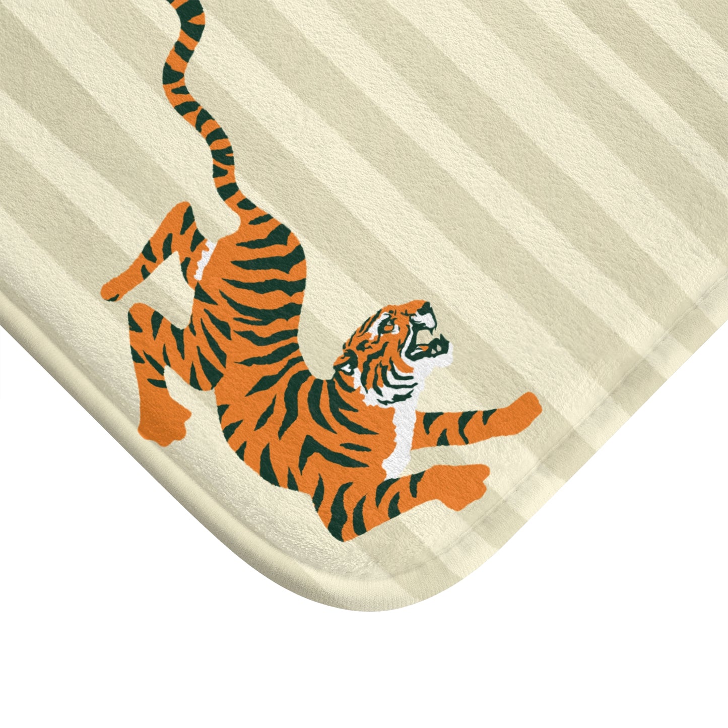 Tiger design on a textured surface