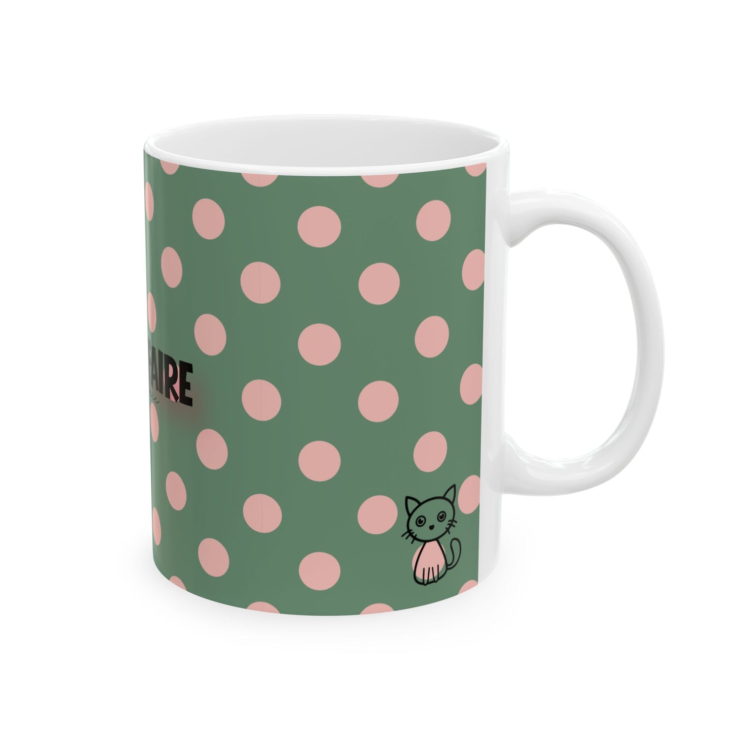 Savoir-Faire Is Everywhere Ceramic Mug, GREEN — 60's Cartoon Villian