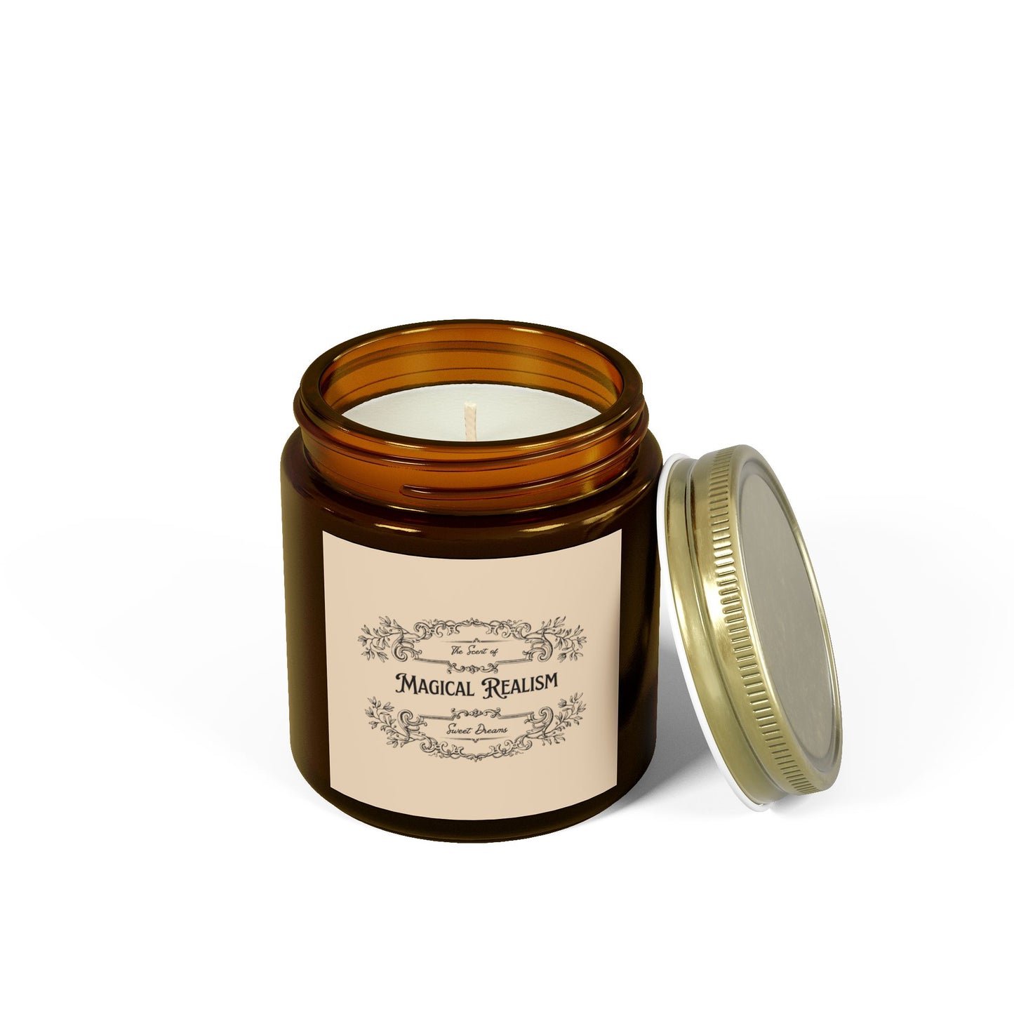Vintage Magical Realism Scented Candles, Coconut Apricot Wax