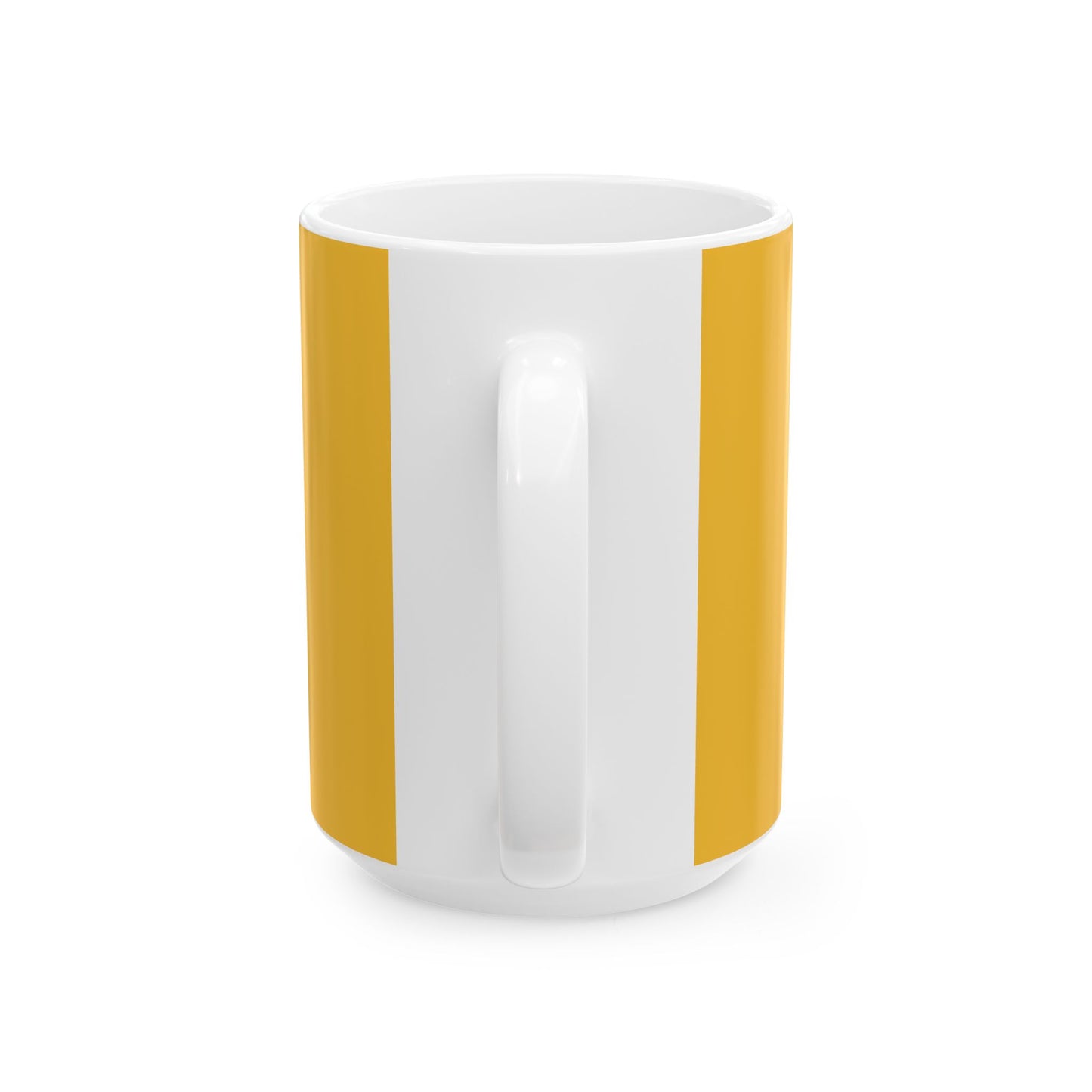 Deja Vu - "Living in the Illusion" Ceramic Mug,  Yellow