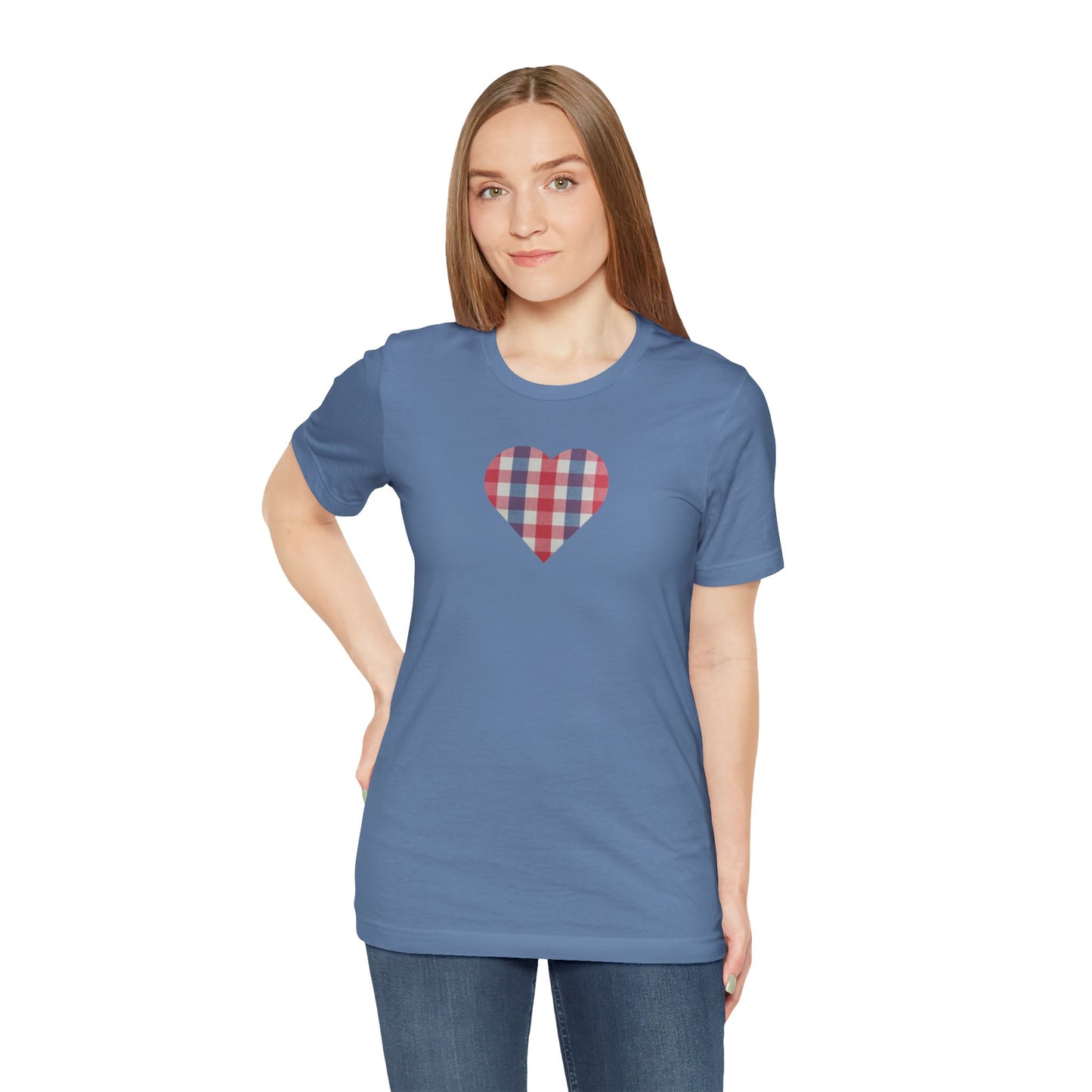 Gingham Heart Ladies Tee, Preppy Basics