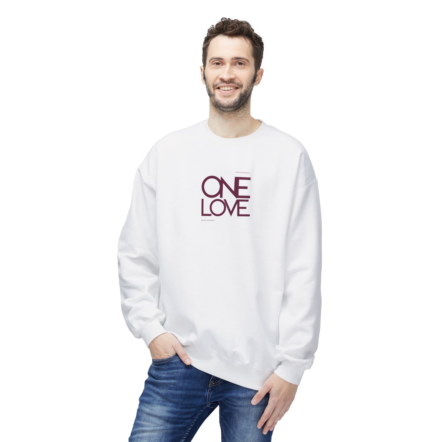 One Love Peace on Earth Holiday Unisex Sweatshirt