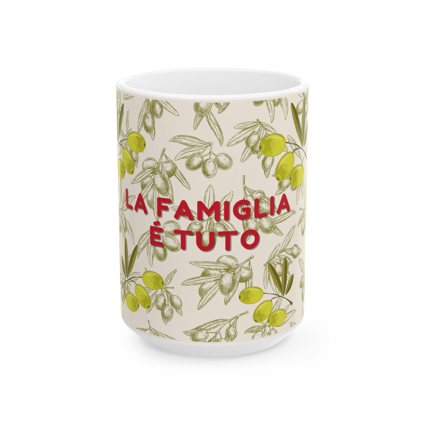 Italian Ceramic mug, La Famiglia E Tuto