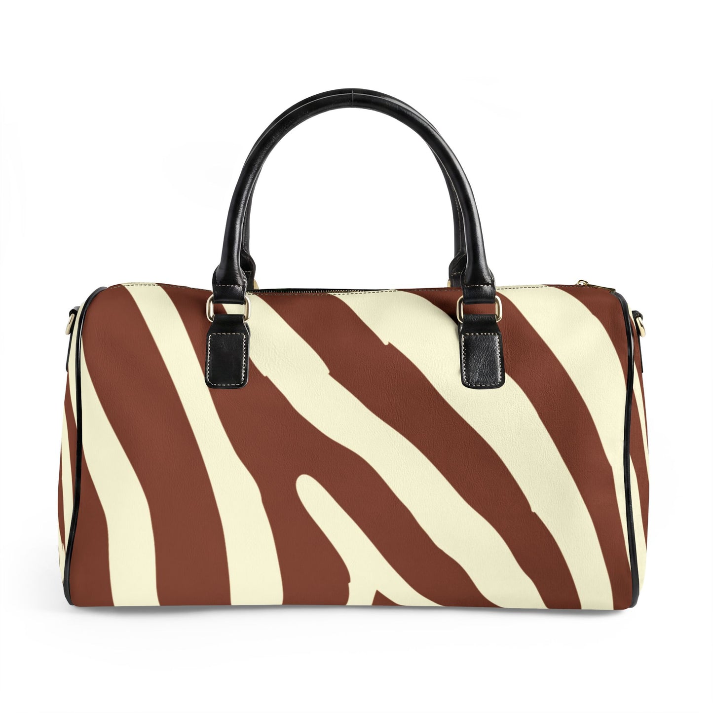 Vegan Pony-Hair Faux Leather Travel Duffle — Stylish Vegan Leather Weekender